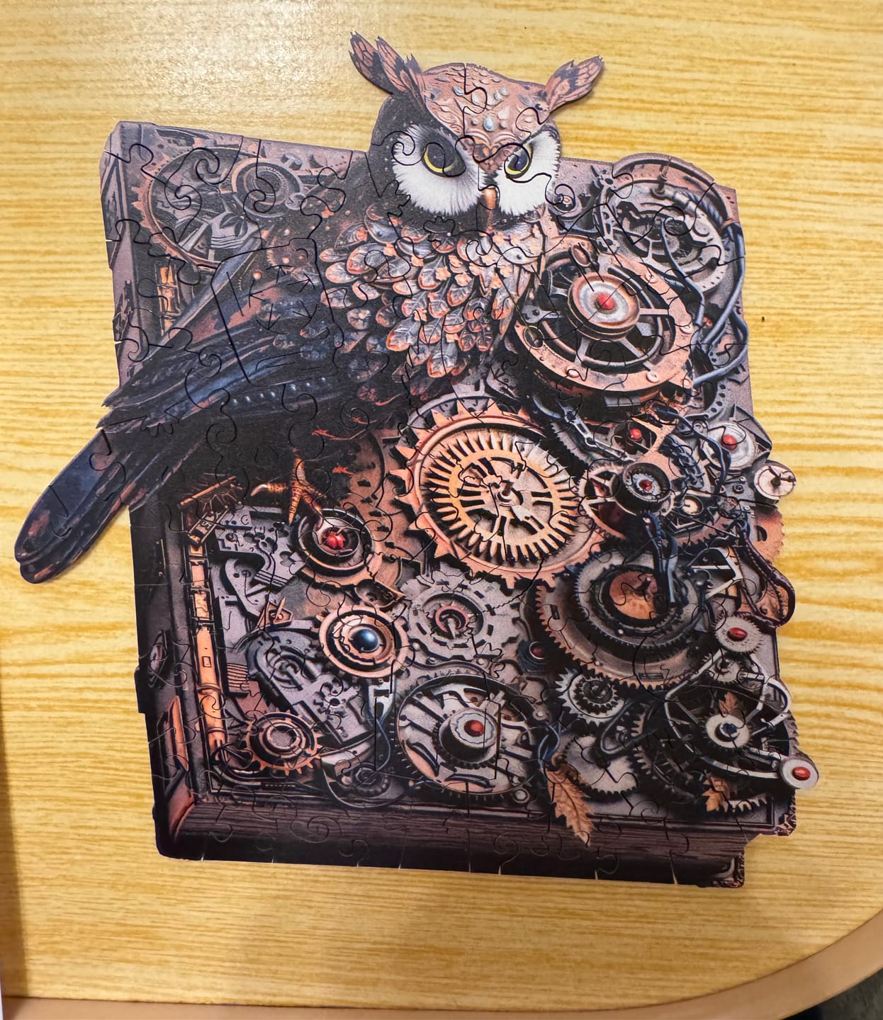 Customer photo review of Mechanical Prophecy Wooden Jigsaw Puzzle