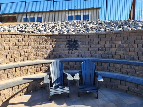 Customer photo review of Split Letter Monogram - Steel Sign