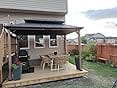 Customer photo review of SUNJOY 8x12 Wood Frame Grill Gazebo with Electrical Outlets and Shelves - Brown