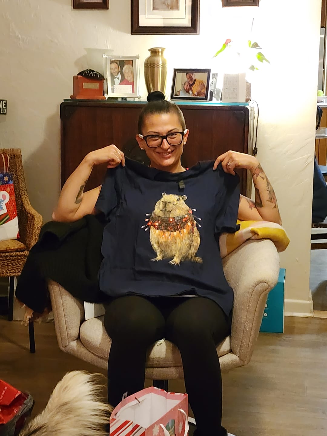 Customer photo review of Geometric Cardinal Bird Cotton Tee