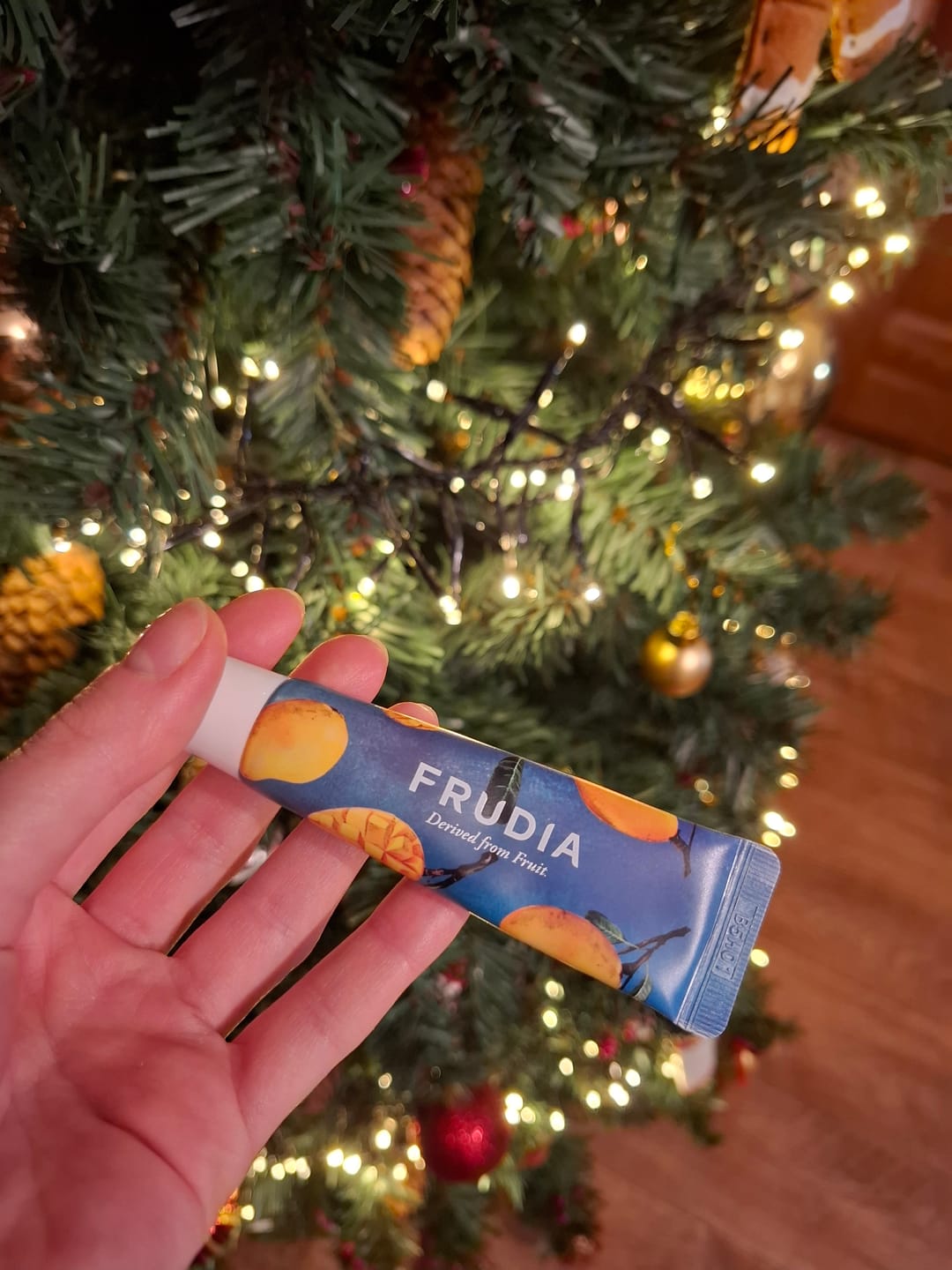 Customer photo review of Nakts maska lūpām ar mango FRUDIA Mango Honey Lip Mask