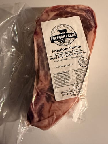 Customer photo review of PRIME RIB ROAST (BONE-IN LIMITED QUANTITY)