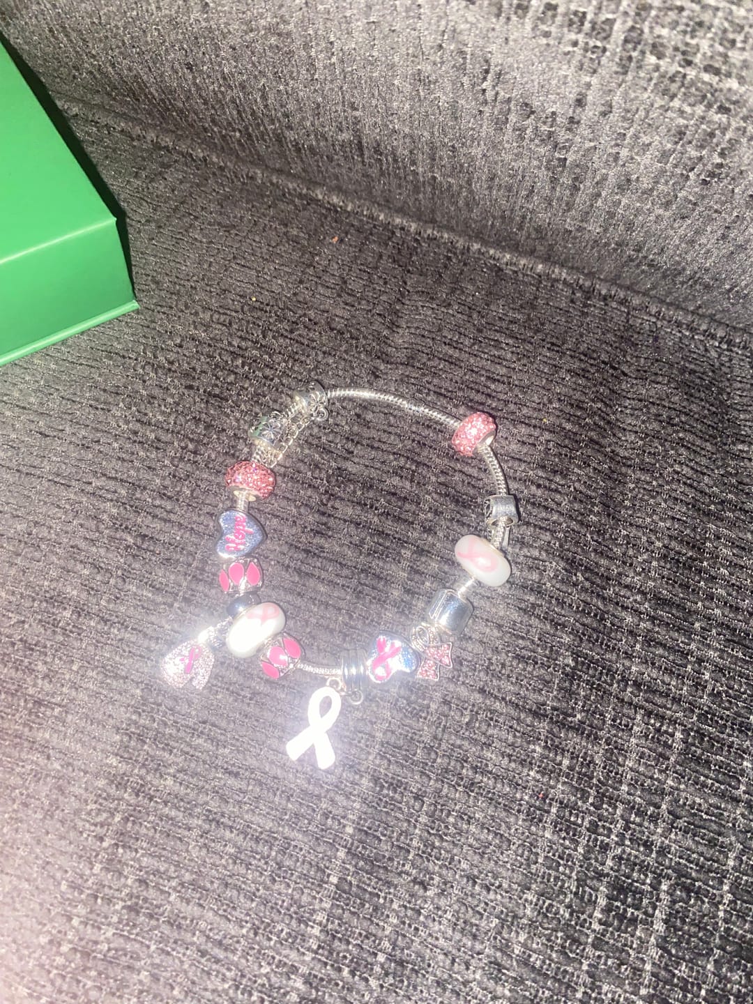Customer photo review of Breast Cancer Awareness Bracelet