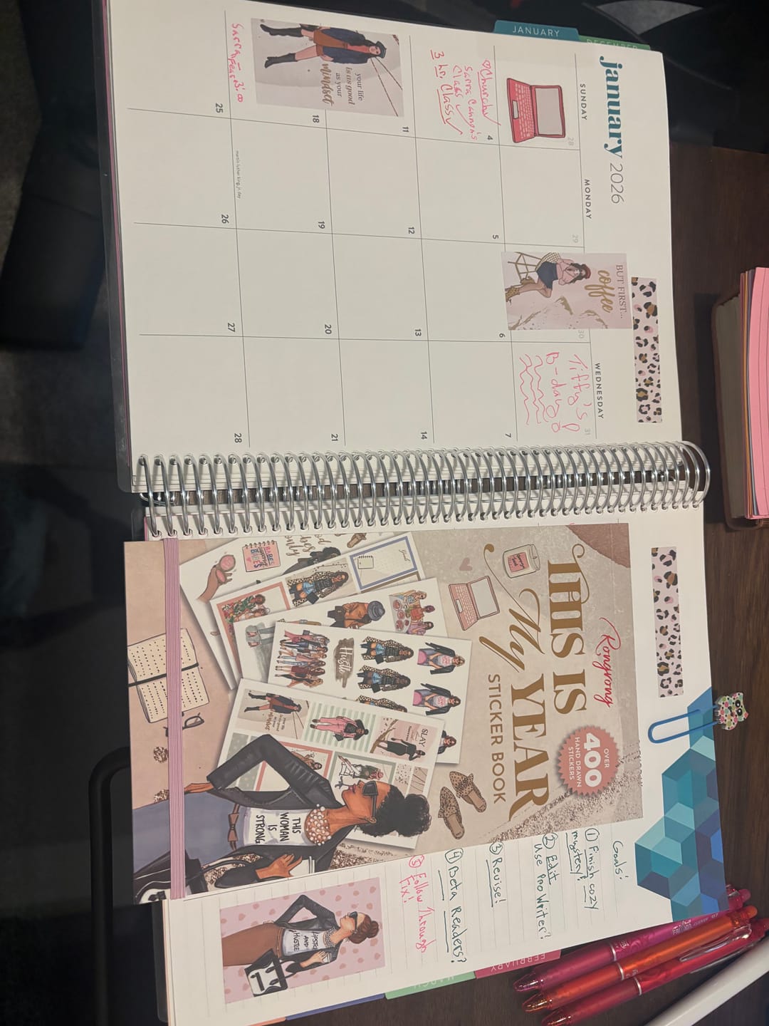 Customer photo review of This Is My Year Planner Sticker Book