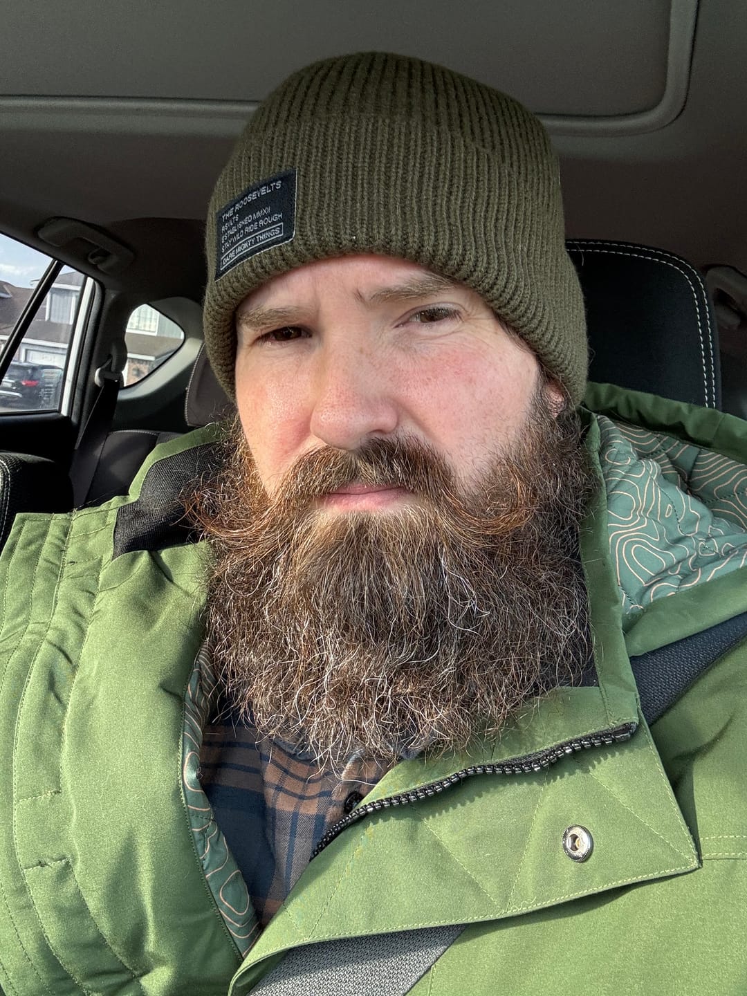 Customer photo review of Merino Wool RSVLTS Olive Beanie