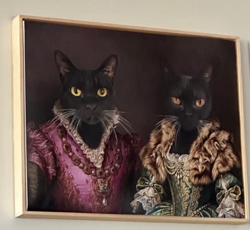 Customer photo review of The Count & The Countess  – Custom Vintage Pet Portrait