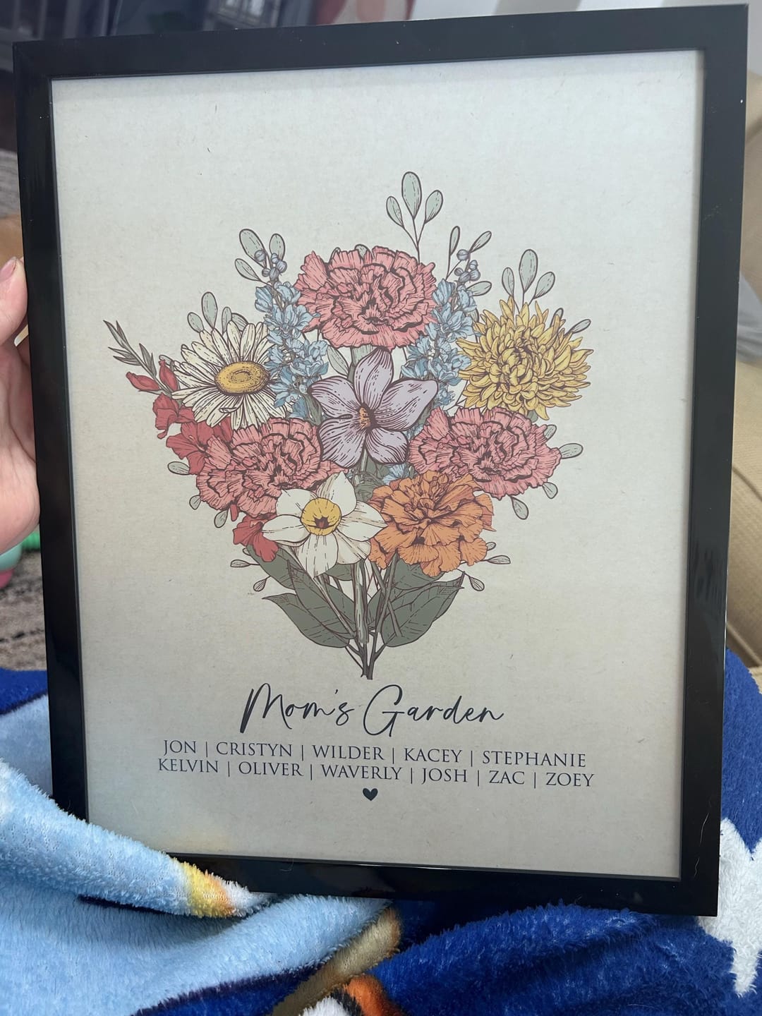 Customer photo review of Mom's Garden Birth Flower Print - Digital / Canvas