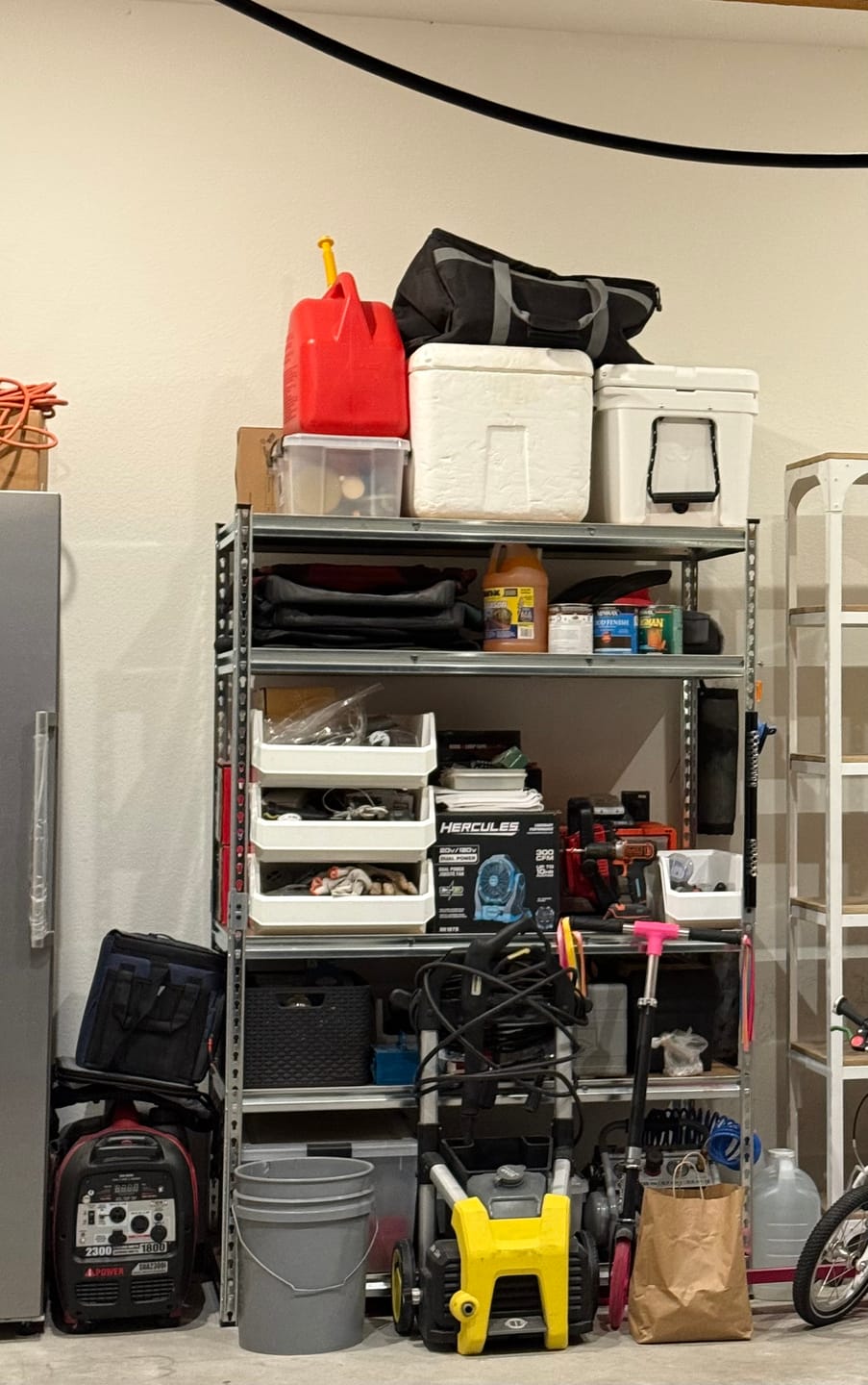 Customer photo review of Reibii 48”W galvanized Shelving Units, 3020lbs Heavy Duty Garage Storage Shelves for Pantry Kitchen Commercial