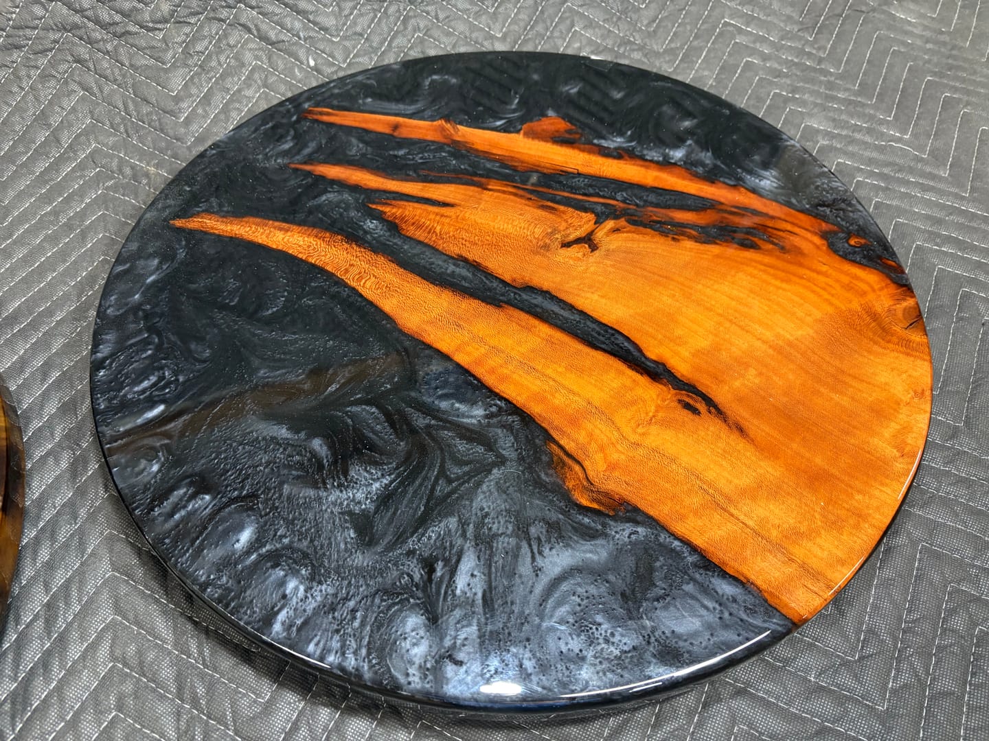 Customer photo review of 18" Round x 2" Deep Silicone Mold For Epoxy Resin