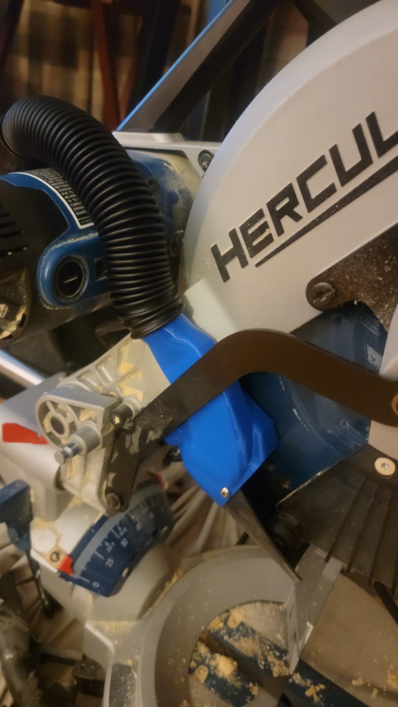 Customer photo review of Hercules 12" Sliding Compound Miter Saw Dust Collection