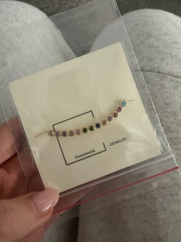 Customer photo review of Family Birthstone Necklace