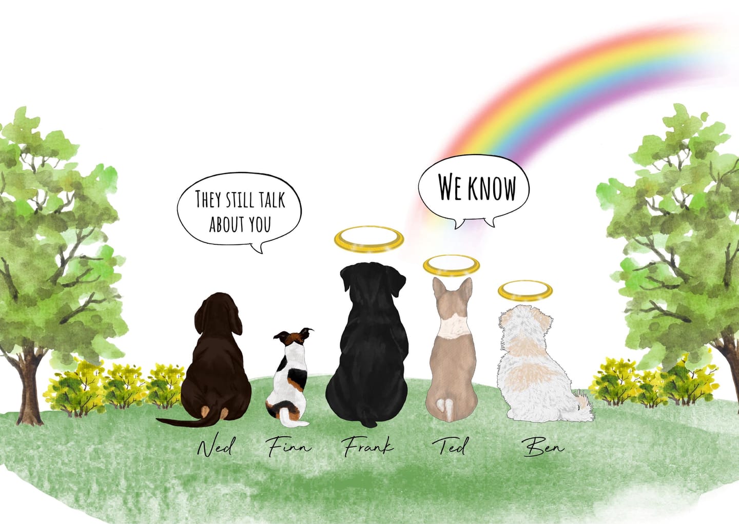 Customer photo review of "She Still Talks About You" Dog Memorial Wall Art Print