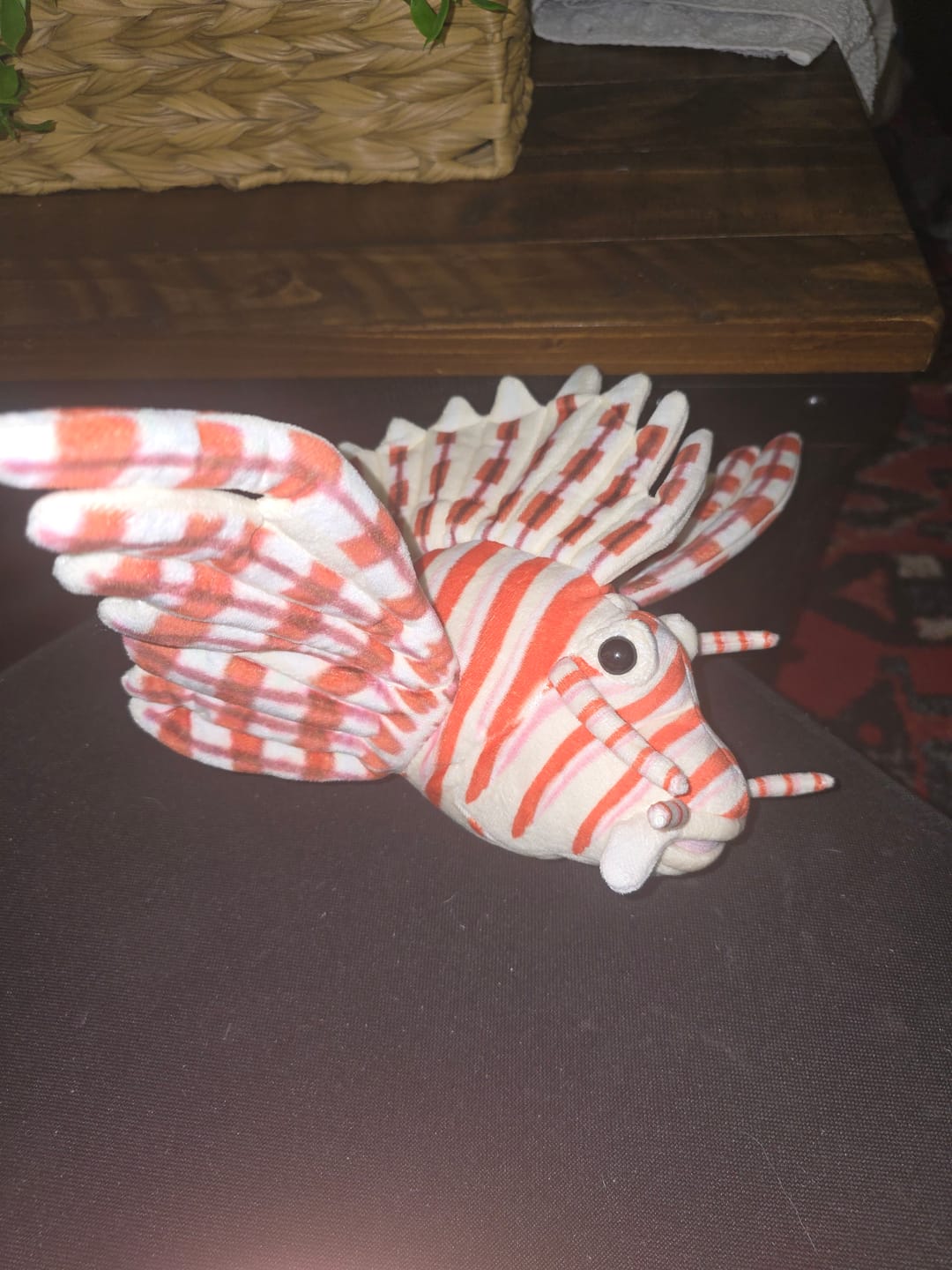 Customer photo review of Red Lionfish Soft Stuffed Plush Toy