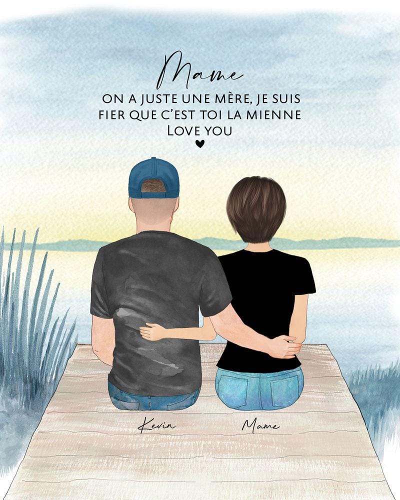 Customer photo review of Loss of Father Memorial – Personalized Wall Print With Angel Dad Portrait