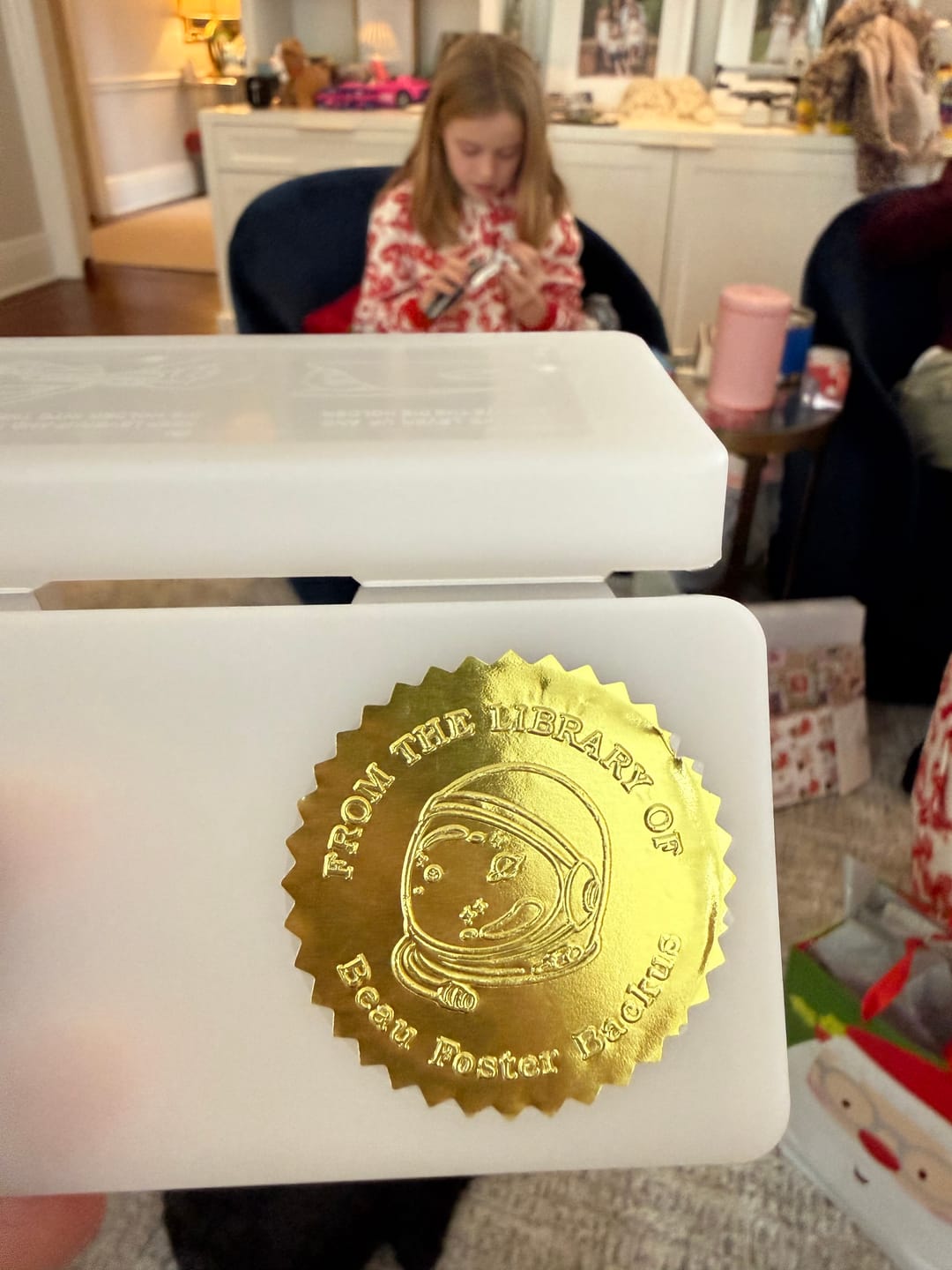 Customer photo review of Custom Book Embosser