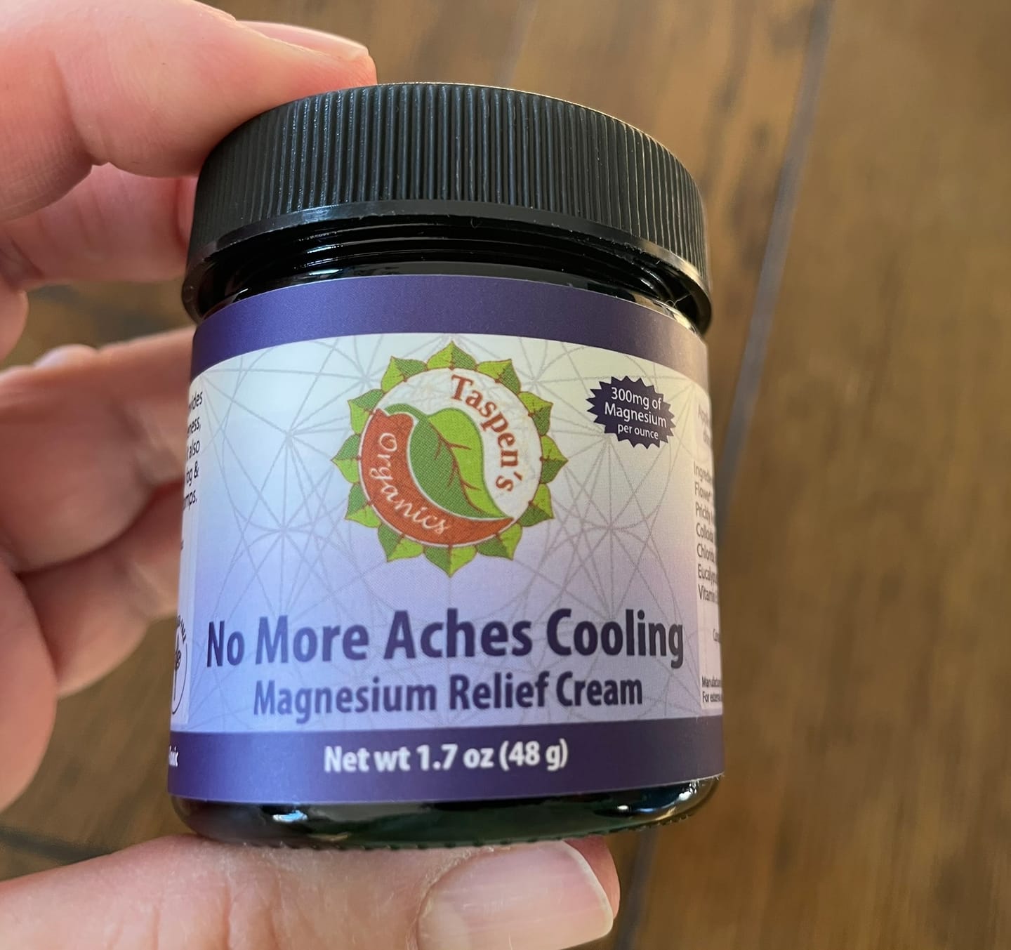 Customer photo review of Magnesium No More Aches Cooling Relief Cream