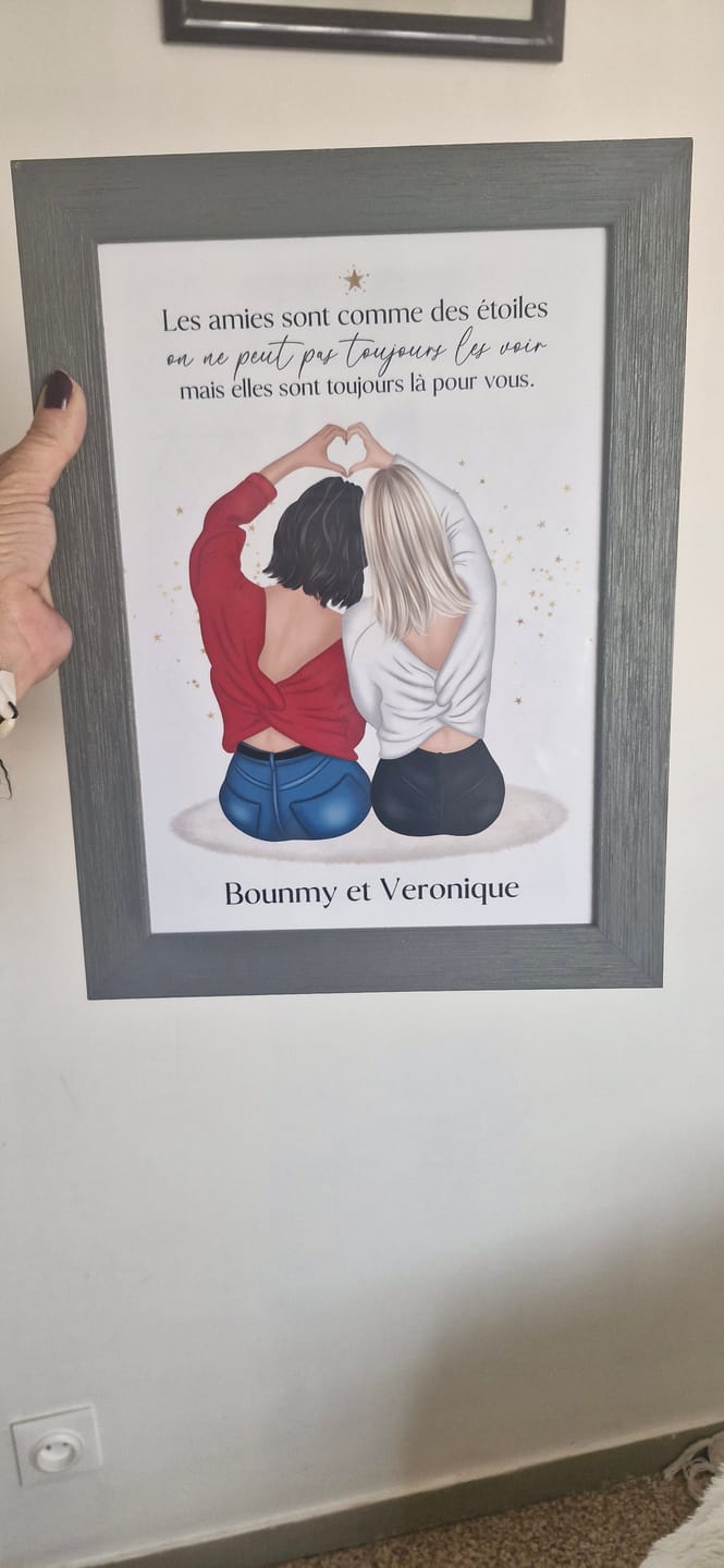 Customer photo review of Affiche Personnalisée - Meilleures Amies