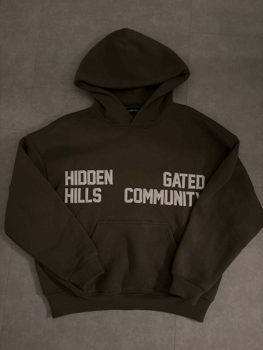 Customer photo review of GATED COMMUNITY HOODIE SAGE