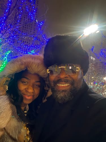 Customer photo review of Iced out C wire glasses