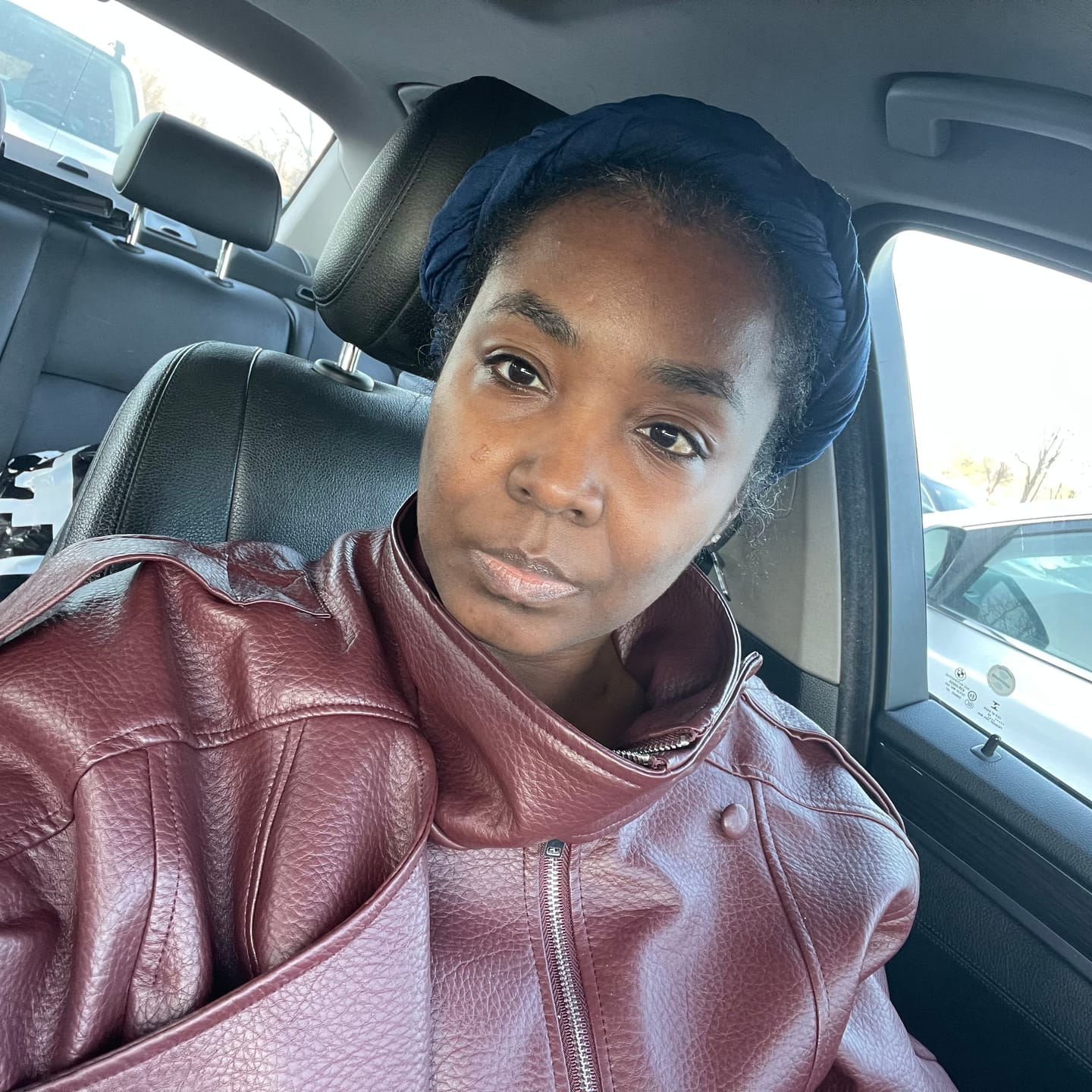 Customer photo review of Carla Asymmetrical Leather Jacket