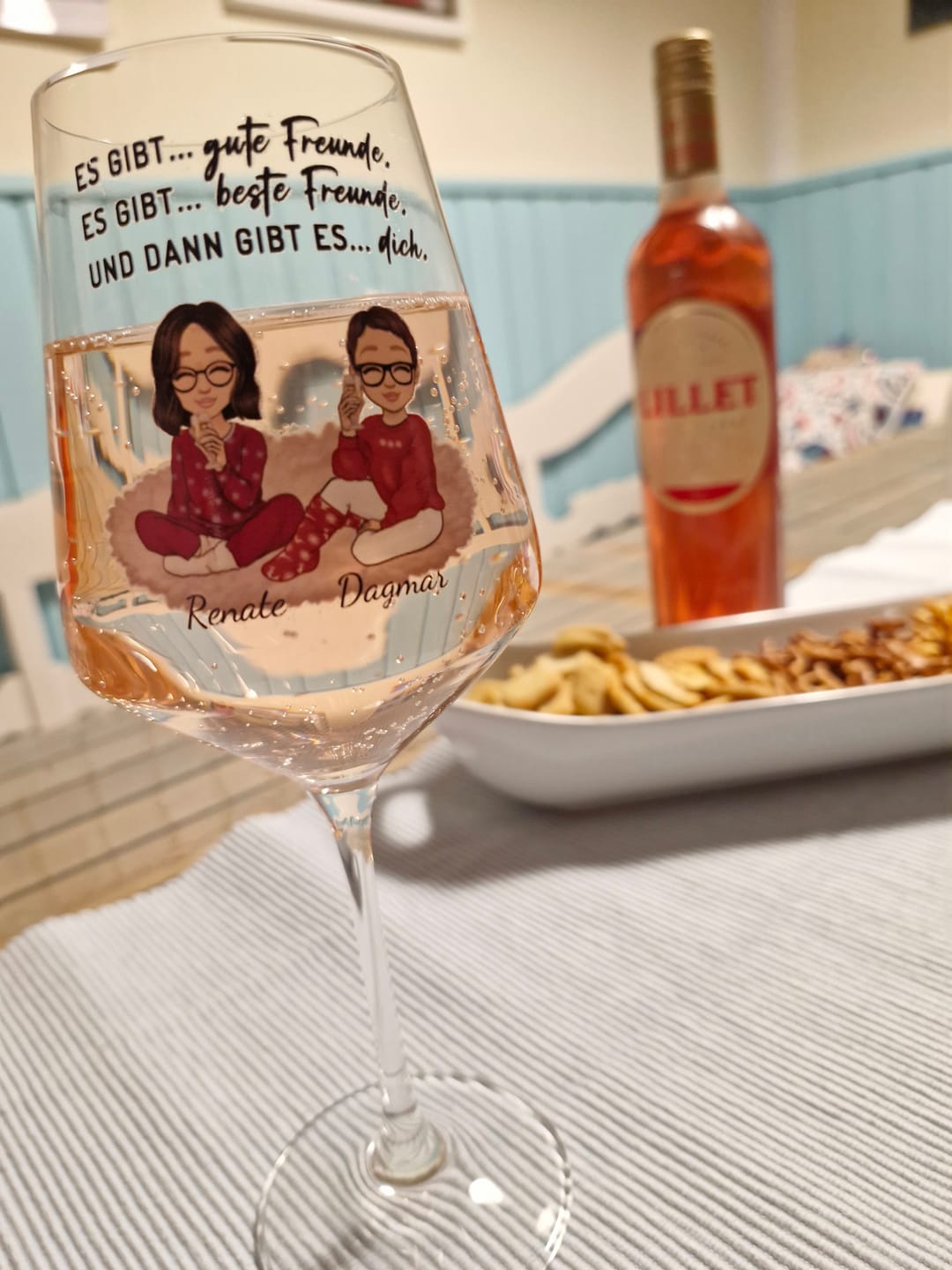 Customer photo review of Herzensmenschen - Personalisiertes Weinglas