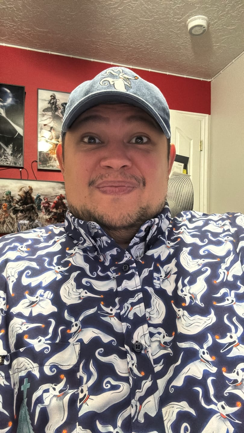 Customer photo review of Disney Tim Burton's The Nightmare Before Christmas "Skeleton’s Best Friend" – Dad Hat