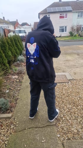 Customer photo review of KPOP KARMA 2025 Printed Zip Up Hoodie