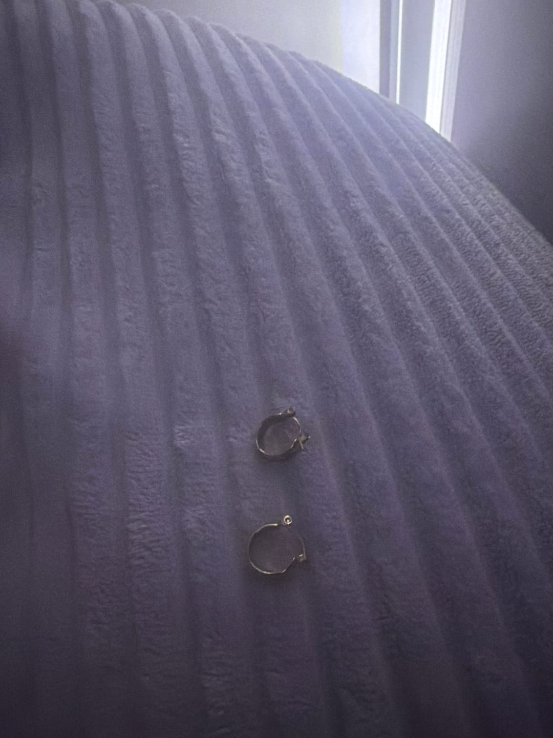 Customer photo review of Bold Dome Hoop Earrings