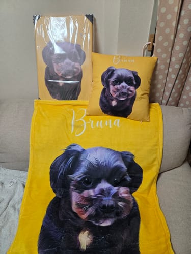 Customer photo review of Petcanva©オーダーメイド ペット似顔絵【3点セット】