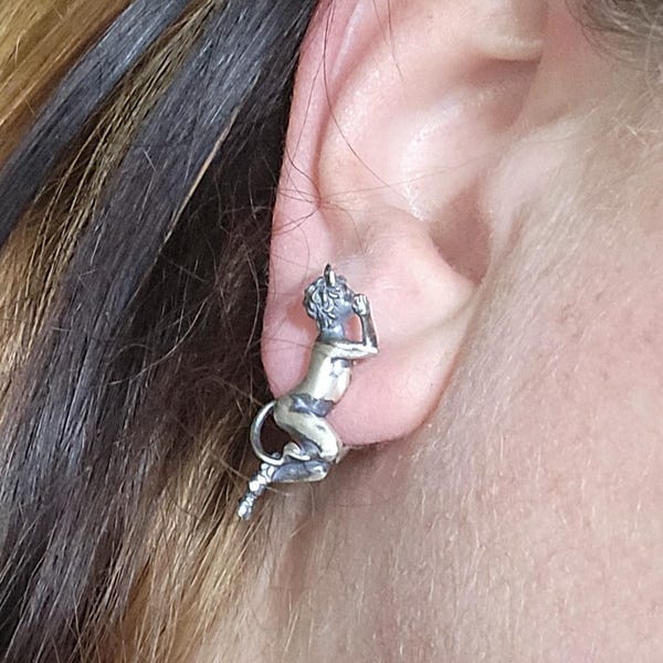 Customer photo review of Angel and Devil Whispering Earrings