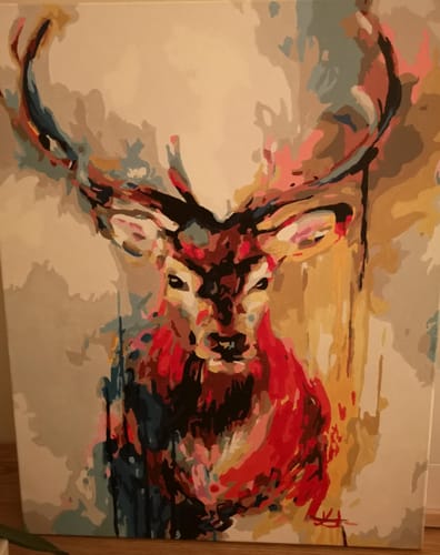 Customer photo review of Custom Pet Paint By Numbers