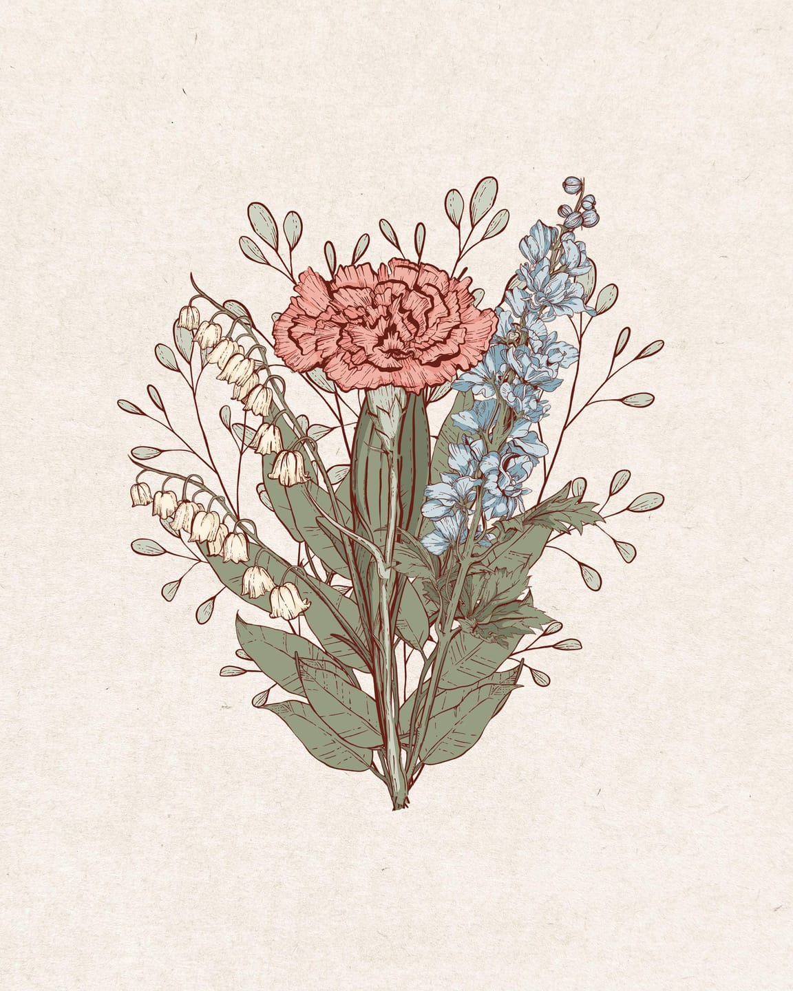Customer photo review of Mom's Garden Birth Flower Print - Digital / Canvas