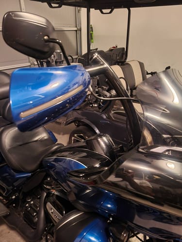 Customer photo review of Harley Hand Guards with LED for Touring & Softails