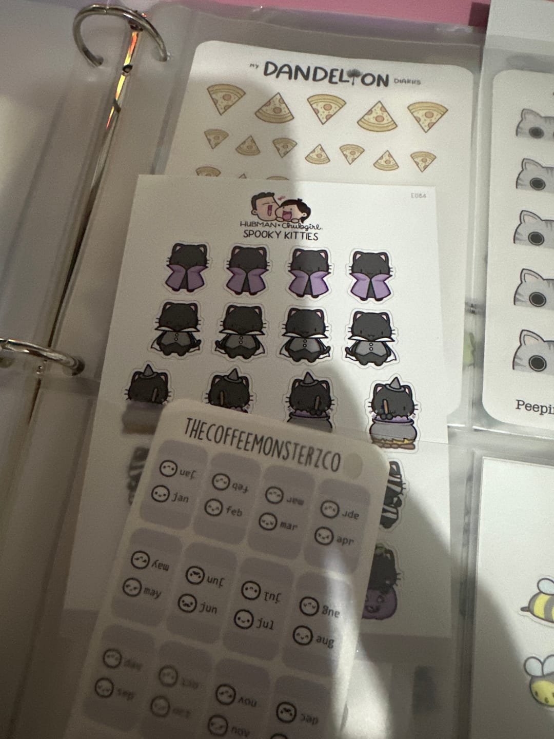 Customer photo review of Spooky Kitties Planner Stickers