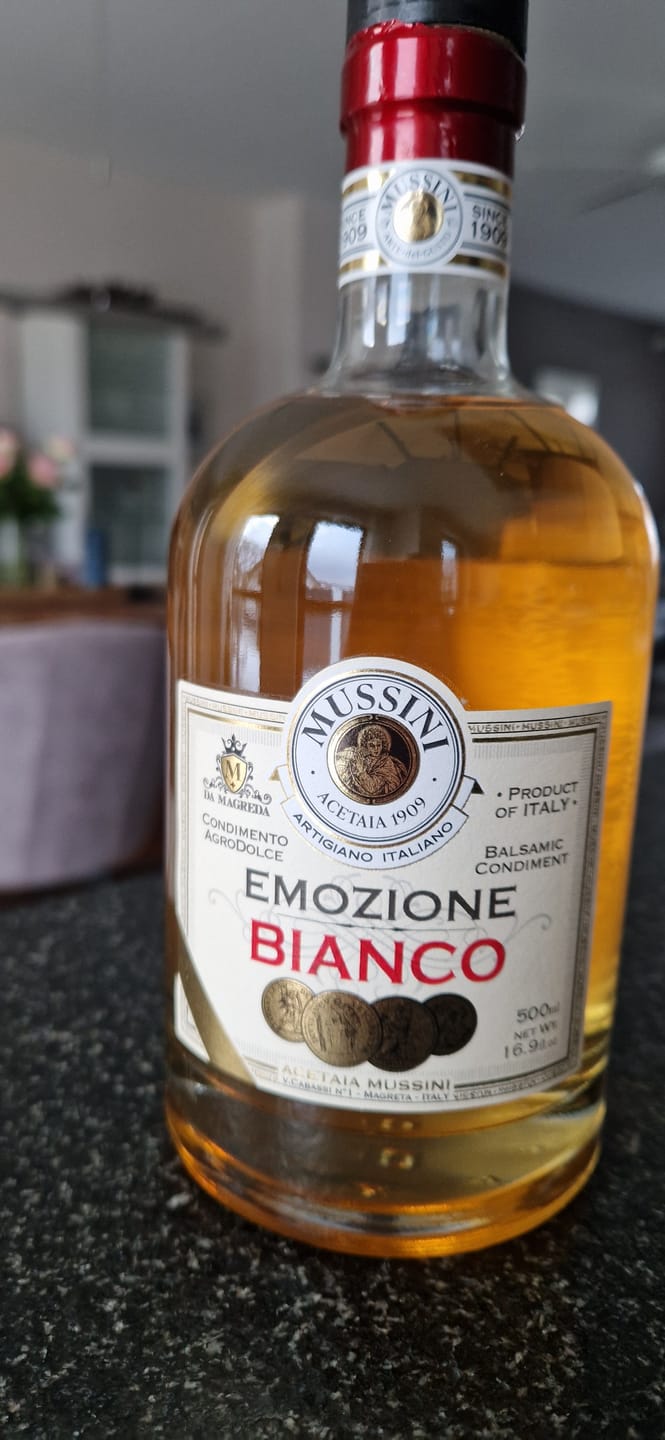 Customer photo review of Weißer Balsamicoessig aus Modena Emozione N°12, 0,5 L - Mussini