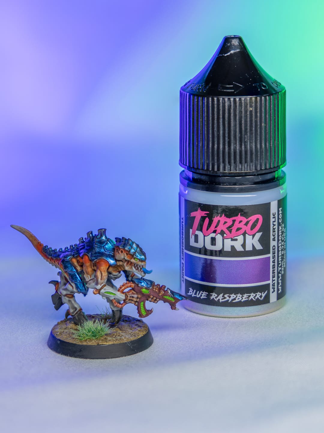 Customer photo review of Blue Raspberry Colorshift Acrylic Paint