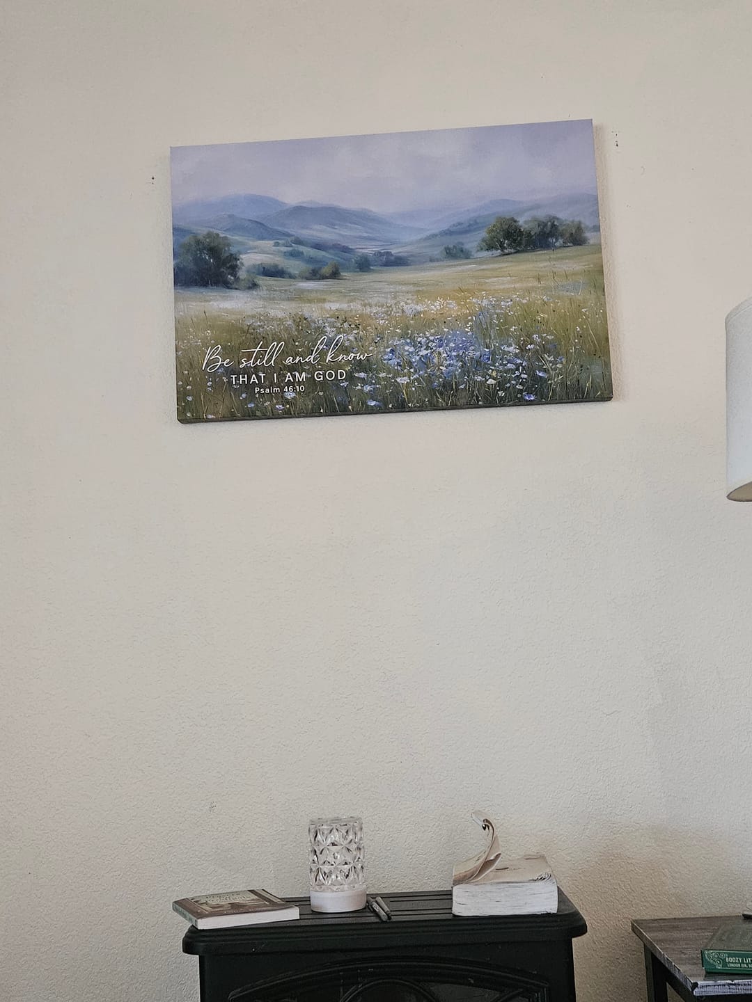 Customer photo review of Be Still And Know That I Am God Psalm 46:10 Wall Art Canvas Print