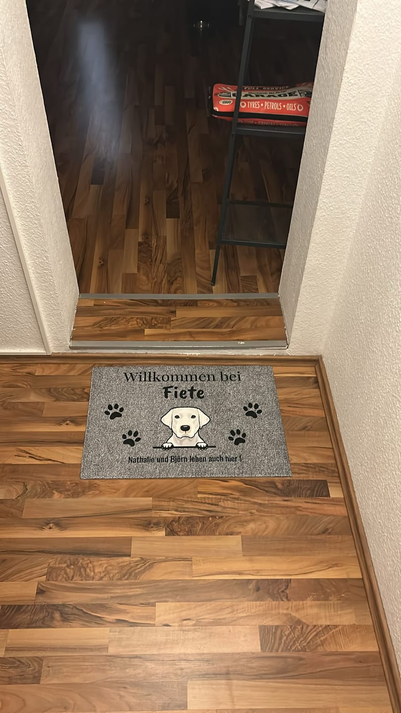 Customer photo review of Willkommen bei - Individuelle Fußmatte