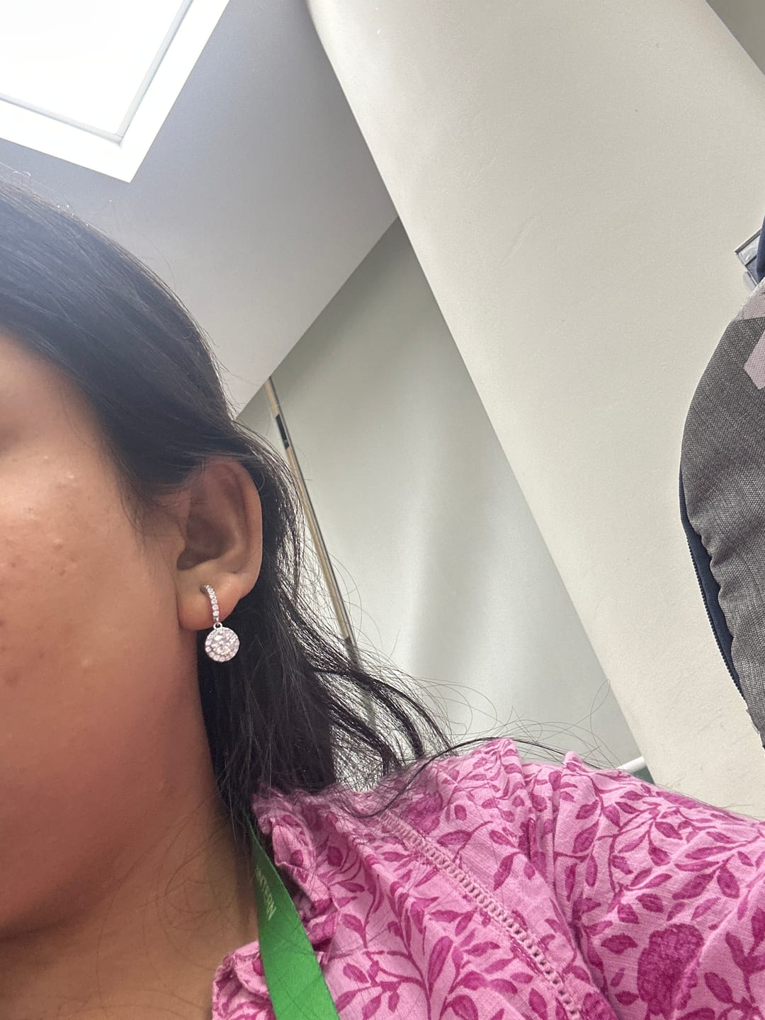Customer photo review of Silver Zircon Drizzle Drop Earrings