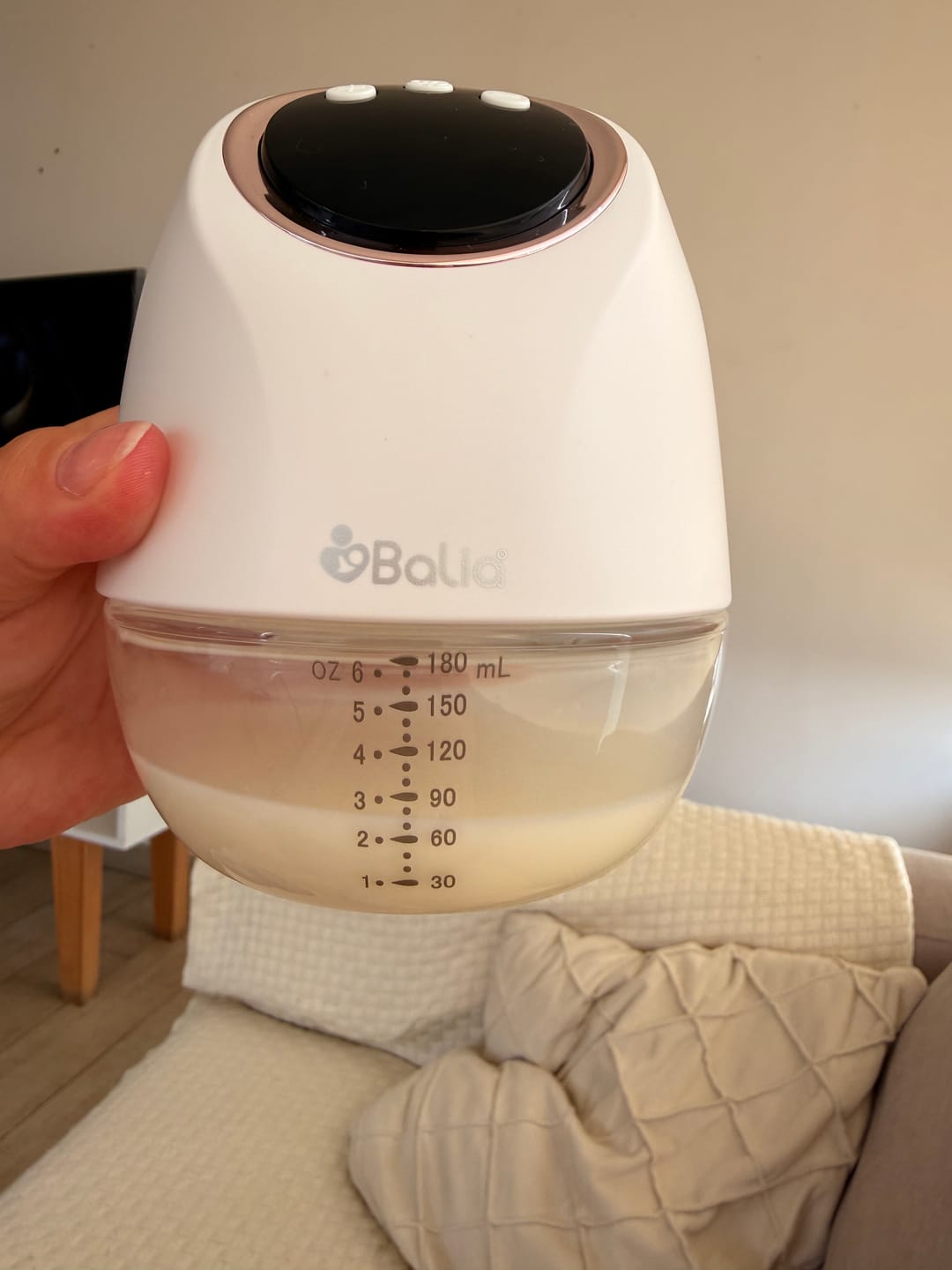 Customer photo review of Extractor de leche inalámbrico - Balia