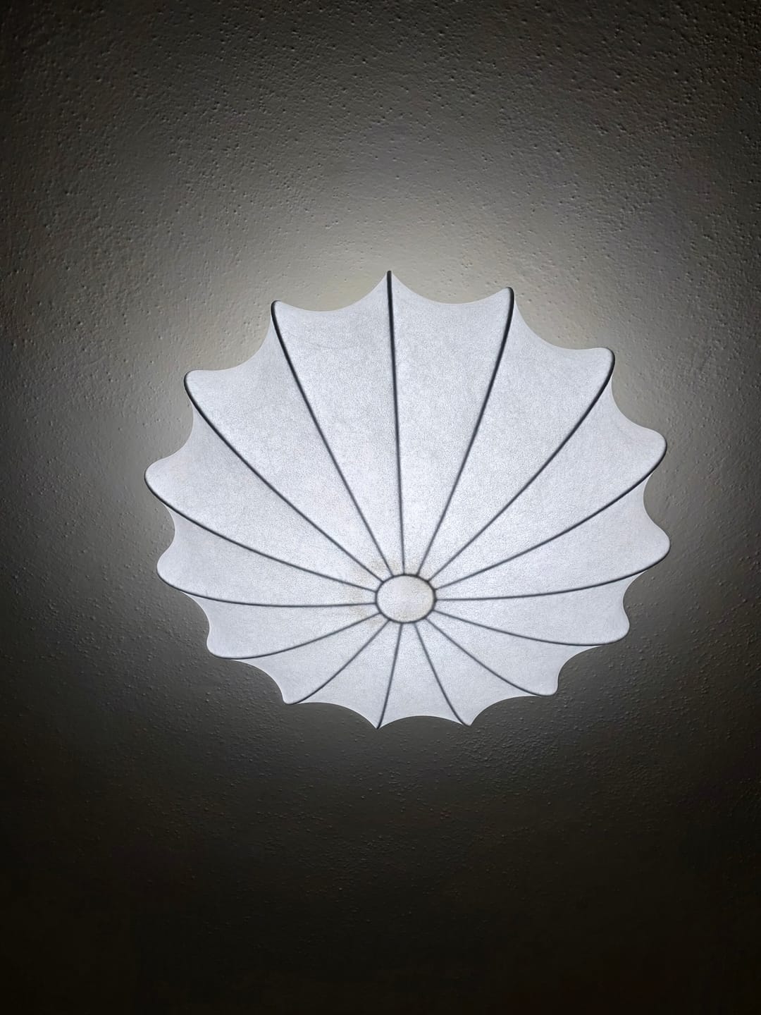 Customer photo review of Mid-Century Modern White Flush Mount Light
