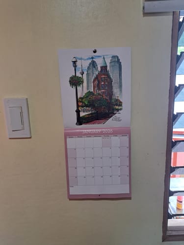 Customer photo review of 2026 Toronto Landmarks Calendar (NEW ADDITIONS)