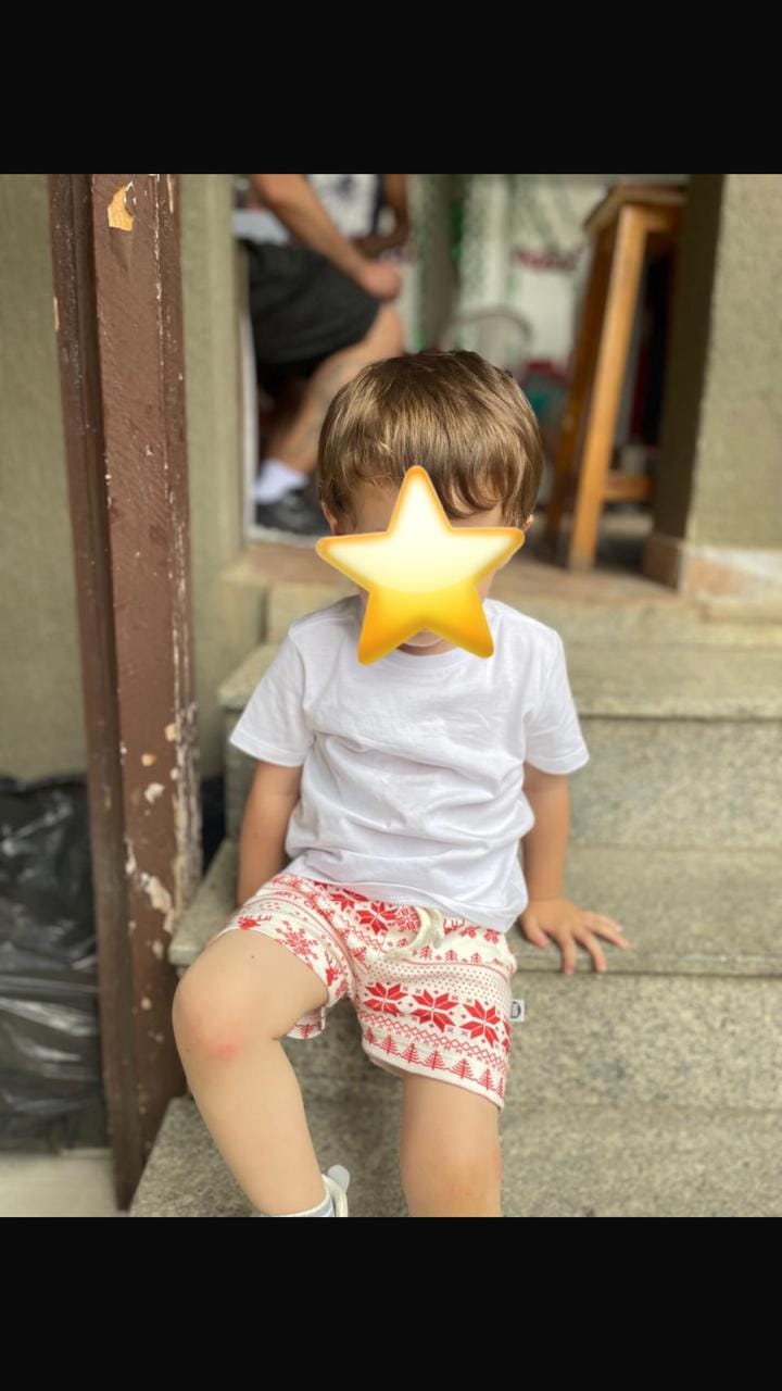Customer photo review of Bermuda Cargo Infantil Unissex | Xmas Tricot