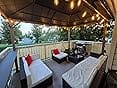 Customer photo review of SUNJOY 8x12 Wood Frame Grill Gazebo with Electrical Outlets and Shelves - Brown