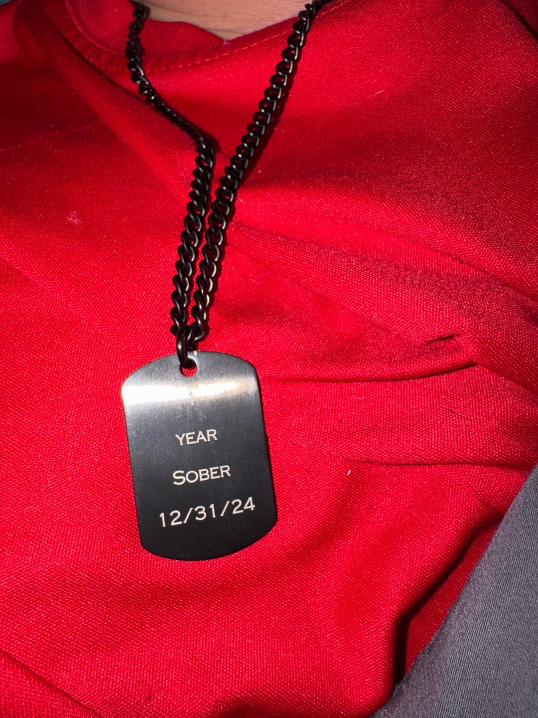Customer photo review of Matte Dog Tag