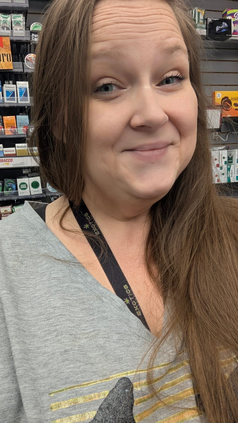 Customer photo review of Clover Green Prescription Colored Contact Lenses