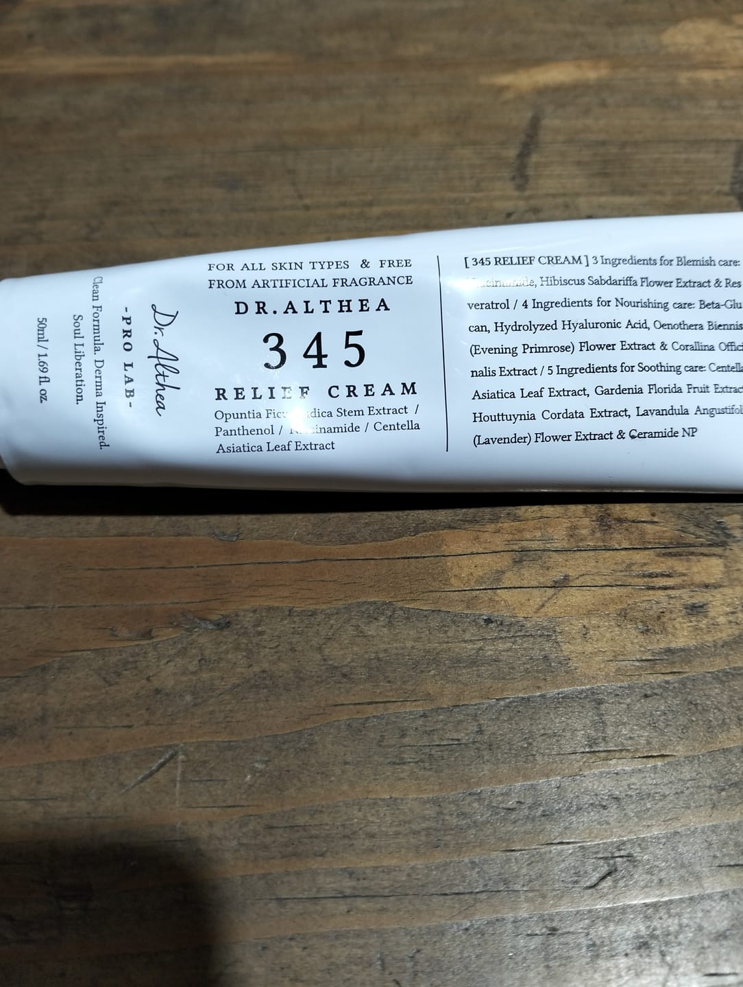 Customer photo review of DR. ALTHEA - 345  Relief Cream 50 ML | Crema Regeneradora y Antiinflamatoria