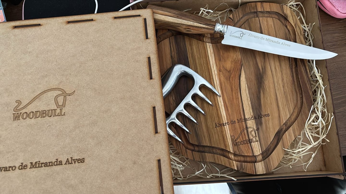 Customer photo review of Kit Churrasco Personalizado Edição Especial WOODBULL