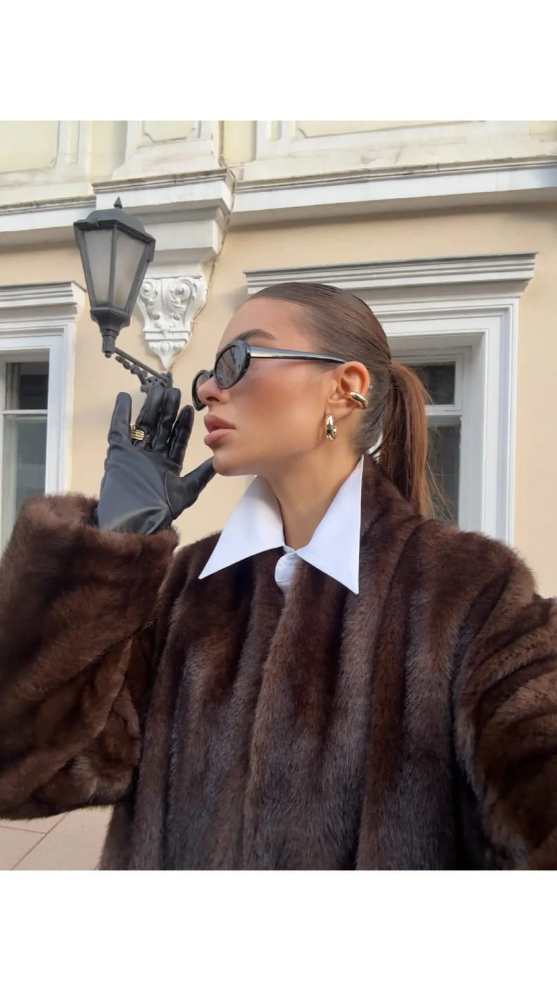 Customer photo review of Suzy Faux Fur Maxi Coat