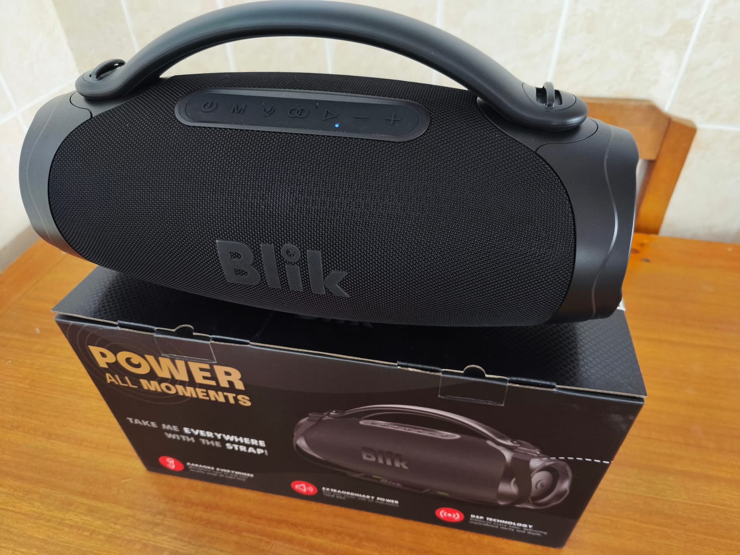 Customer photo review of Parlante Bluetooth Portátil Blik Powerbass120 120W 8 Hrs